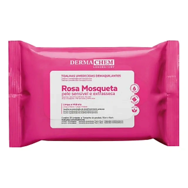 Toalhas Demaquilantes Rosa Mosqueta 25un